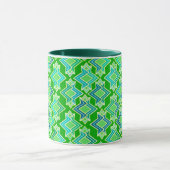 Art Deco Tapete Muster, Jade Green Tasse (Zentrum)