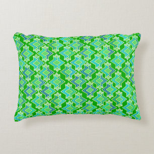 Art Deco Tapete Muster, Jade Green Zierkissen