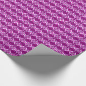 Art Deco Tapete Muster - lila und weiß Geschenkpapier (Ecke)