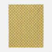 Art Deco Tapete Muster, Mustard Gold Fleecedecke (Vorderseite)