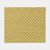 Art Deco Tapete Muster, Mustard Gold Fleecedecke (Vorderseite (Horizontal))
