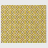 Art Deco Tapete Muster, Mustard Gold Geschenkpapier (Flach)