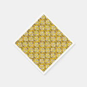 Art Deco Tapete Muster, Mustard Gold Serviette (Ecke)