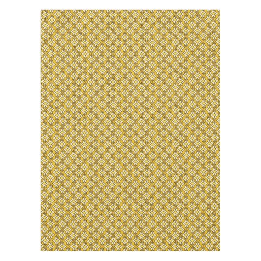 Art Deco Tapete Muster, Mustard Gold Tischdecke (Vorderseite)
