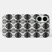 Art Deco Tapete Muster - Schwarzweiß Case-Mate iPhone Hülle (Rückseite (Horizontal))