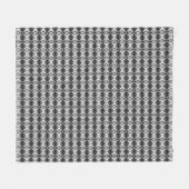 Art Deco Tapete Muster - Schwarzweiß Fleecedecke (Vorderseite (Horizontal))