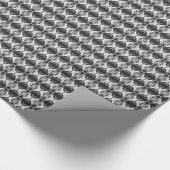 Art Deco Tapete Muster - Schwarzweiß Geschenkpapier (Ecke)