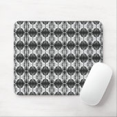 Art Deco Tapete Muster - Schwarzweiß Mousepad (Mit Mouse)