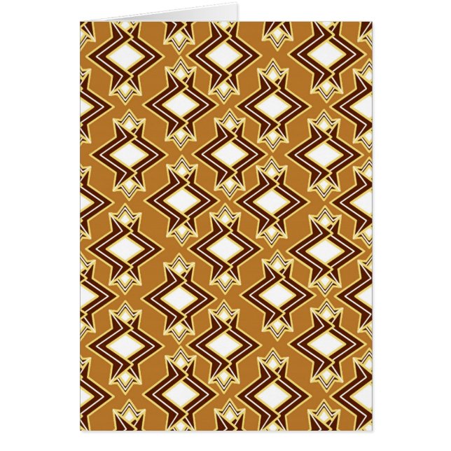 Art Deco Tapete Muster, Tan und Brown (Vorne)