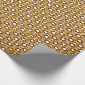 Art Deco Tapete Muster, Tan und Brown Geschenkpapier (Ecke)