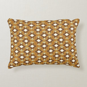 Art Deco Tapete Muster, Tan und Brown Zierkissen