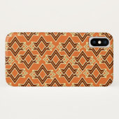 Art Deco Tapete Muster, Terracotta / Rost Case-Mate iPhone Hülle (Rückseite (Horizontal))