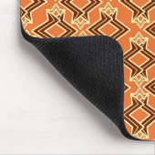 Art Deco Tapete Muster, Terracotta / Rost Mousepad (Ecke)