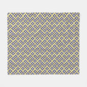 Art-Deco-Tapeten-Muster, Beige und Blau Fleecedecke (Vorderseite (Horizontal))