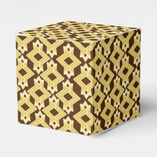 Art-Deco-Tapeten-Muster, braun und Gold Geschenkschachtel