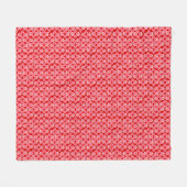 Art-Deco-Tapeten-Muster, dunkelrot und rosa Fleecedecke (Vorderseite (Horizontal))