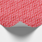 Art-Deco-Tapeten-Muster, dunkelrot und rosa Geschenkpapier (Ecke)