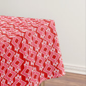 Art-Deco-Tapeten-Muster, dunkelrot und rosa Tischdecke (Beispiel)