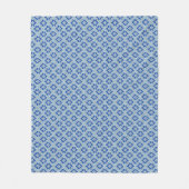 Art-Deco-Tapeten-Muster, grau/grau und blau Fleecedecke (Vorderseite)
