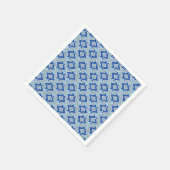 Art-Deco-Tapeten-Muster, grau/grau und blau Serviette (Ecke)