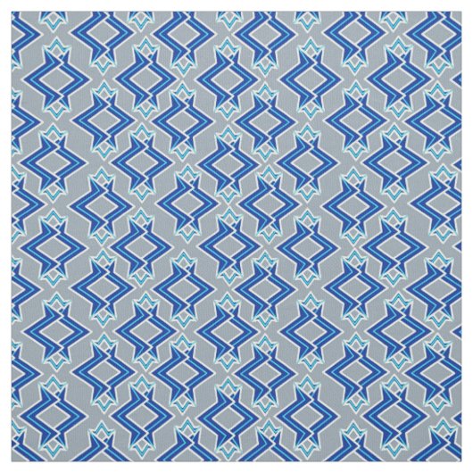 Art-Deco-Tapeten-Muster, grau/grau und blau Stoff (Muster)