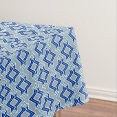 Art-Deco-Tapeten-Muster, grau/grau und blau Tischdecke (Beispiel)