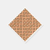 Art-Deco-Tapeten-Muster, Korallen und Braun Serviette (Ecke)