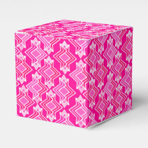 Art Deco Tapetenmuster, Fuchsienrosa Geschenkschachtel