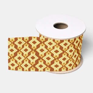 Art Deco Tapetenmuster, goldbraun Ripsband
