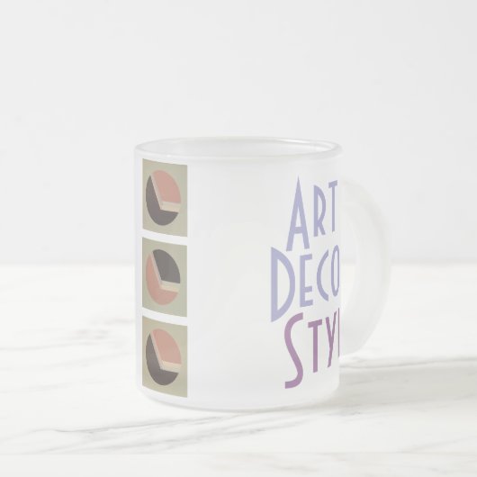 ART DECO Tasse (mattiertes Glas) (VorderseiteRechts)