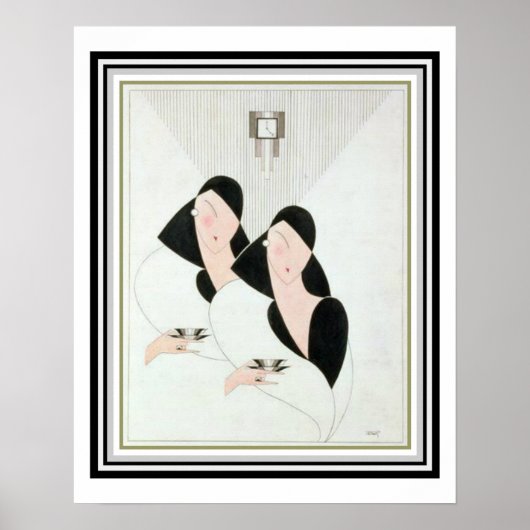 Art Deco "Tea Time" 16 x 20 Poster (Vorne)