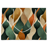 Art Deco Teal & Gold Geometric Pattern (4) Große Geschenktüte (Vorderseite)