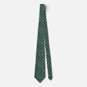 Art Deco Teal & Gold Geometric Pattern (7) Krawatte (Vorderseite)