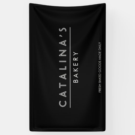 Art Deco Text Bäckerei, Café, Shop Banner (Vertikal)