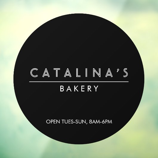 Art Deco Text Bäckerei, Café, Shop Fensteraufkleber (Blatt 3)