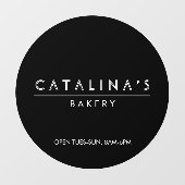 Art Deco Text Bäckerei, Café, Shop Fensteraufkleber (Blatt)