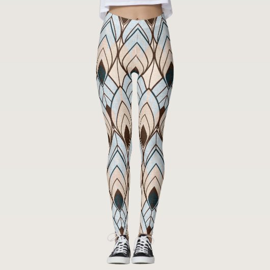 Art Deco: Texturierte Nahtlose Ornamente. Leggings (Vorderseite)