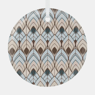 Art Deco: Texturiertes nahtloses Ornament. Ornament Aus Glas