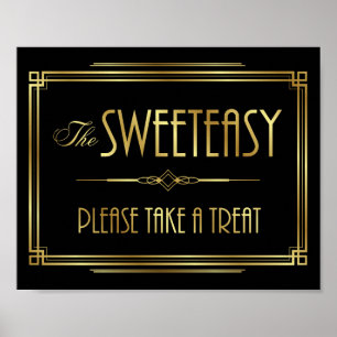 Art Deco The SWEETEASY Sign Print Poster