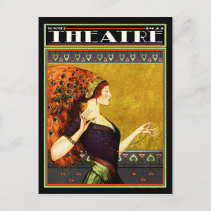 Art Deco Theater Magazine 1922 Postkarte