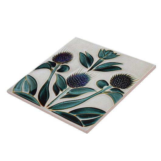 Art Deco Thistle Wine tasting in der Fattoria Monc Fliese (Seite)