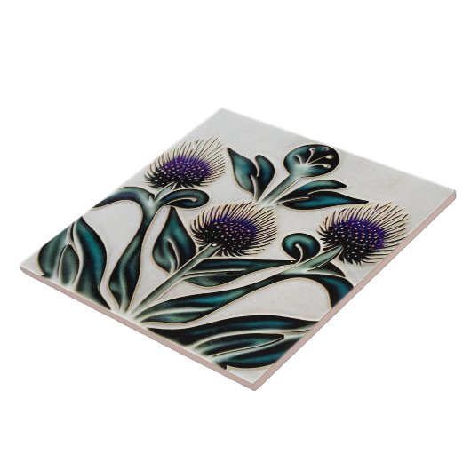 Art Deco Thistle Wine tasting in der Fattoria Monc Fliese (Seite)