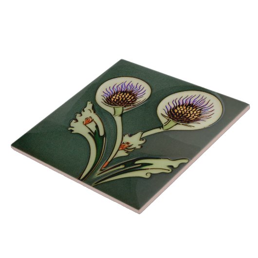 Art Deco Thistle Wine tasting in der Fattoria Monc Fliese (Seite)