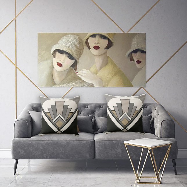 Art Deco Throw Pillow Kissen (Von Creator hochgeladen)