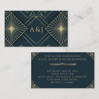 Art Deco Tickets Jack und Jill Stag and Doe