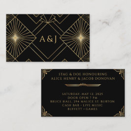 Art Deco Tickets Jack und Jill Stag and Doe