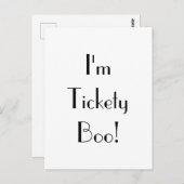 Art Deco Tickety Boo Typografie Postkarte (Vorne/Hinten)
