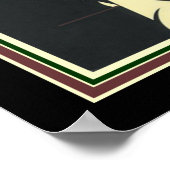 Art Deco Tiger Print 16 x 20 Poster (Ecke)