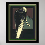 Art Deco Tiger Print 16 x 20 Poster<br><div class="desc">Einzigartig und schwach,  Art Deco "Tiger" Print 16 x 20</div>