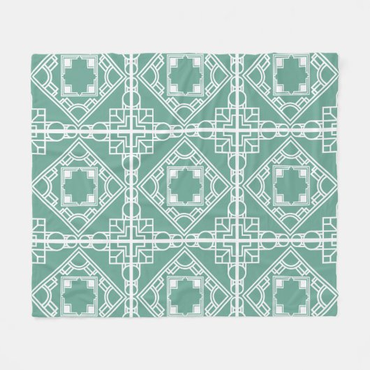 Art Deco Tile Fleecedecke (Vorderseite (Horizontal))